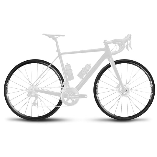 Scribe 365 Disc Brake Alloy Wheelset mounted on road bike for all-season riding.