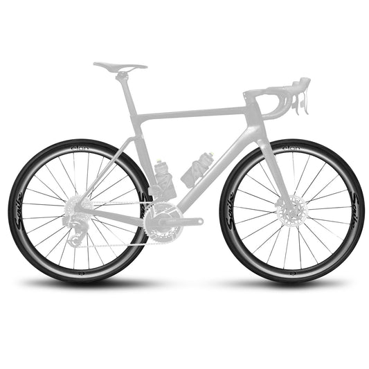 Scribe Élan 40 SuperLight carbon wheels mounted on a performance road bike.