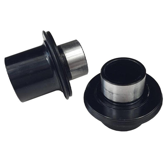 Scribe Front 12mm Adapter — precision-machined aluminium axle adapter for Scribe front hubs, designed for 12mm thru-axle compatibility.